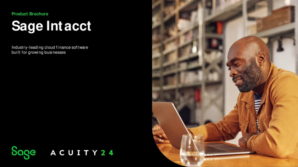 Key Sage Product Differences: Sage 50, Sage 200, Intacct, X3 2 sage intacct product brochure pdf scaled 1 at Acuity24 Sage Intacct Partners
