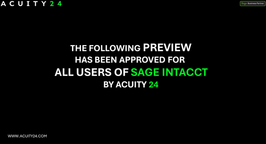 SAGE INTACCT R3 2025; OUR TOP NEW RELEASE HIGHLIGHTS 1 Screenshot 2025 08 11 144047 at Acuity24 Sage Intacct Partners