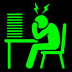 Stressed Worker Dealing With financial Documents