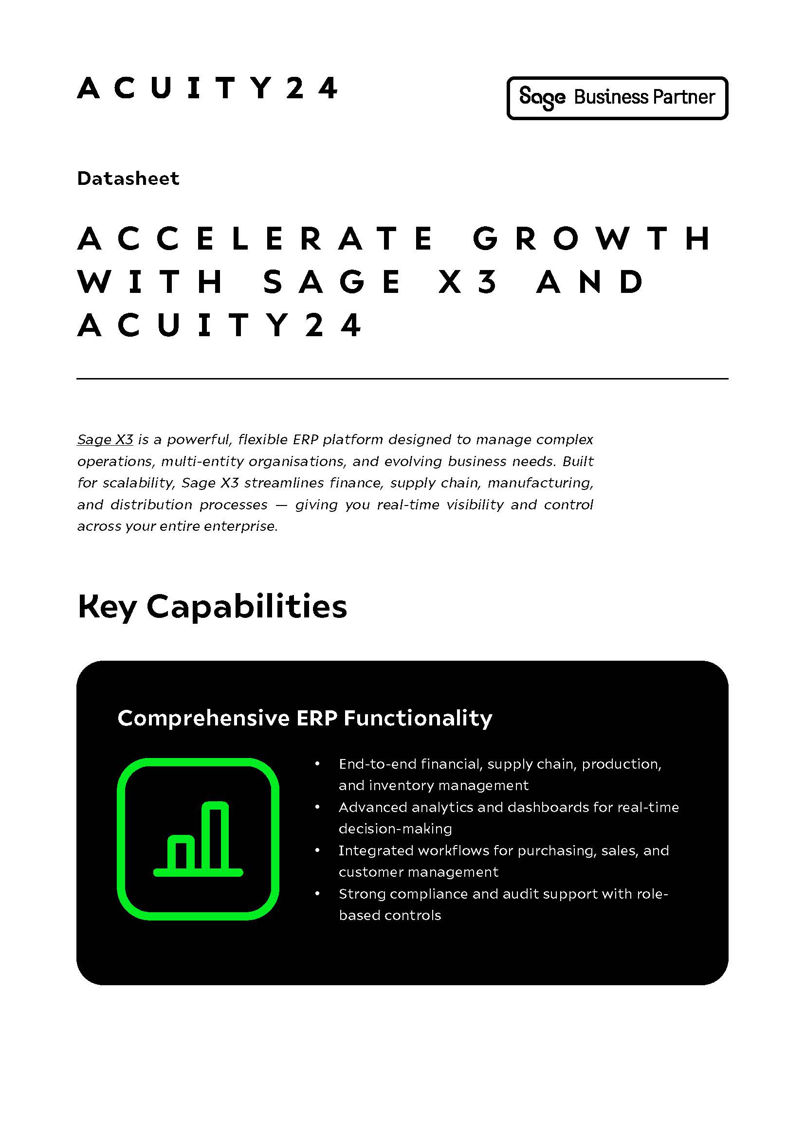 Accelerate Growth with Sage X3 and Acuity24 dragged at Acuity24 Sage Intacct Partners